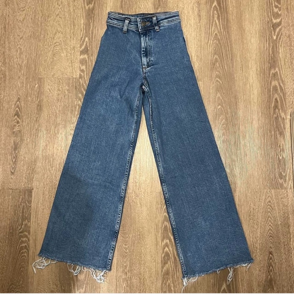 Zara Dark Blue Flare Jeans